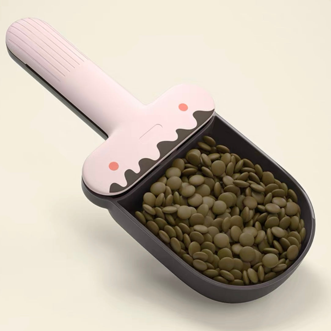 Ice Cream 3 in 1 Pet Food Scoop Bag Sealing Clip with Spatula - Lil Wild Pets