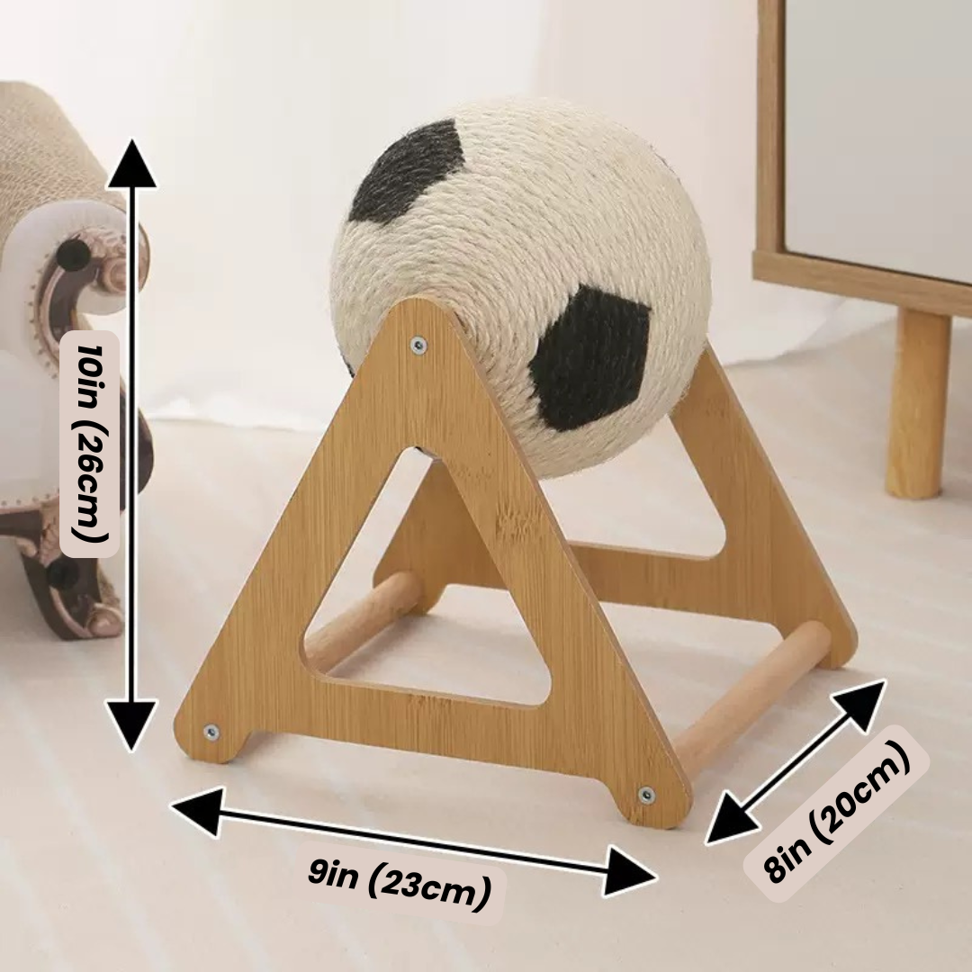 Cat Scratching Soccer Exercise Ball with Stable Stand