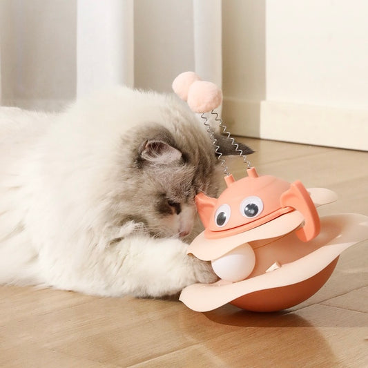 Buzzy Bee Wobble Self-Play Tracker Cat Interactive Toy