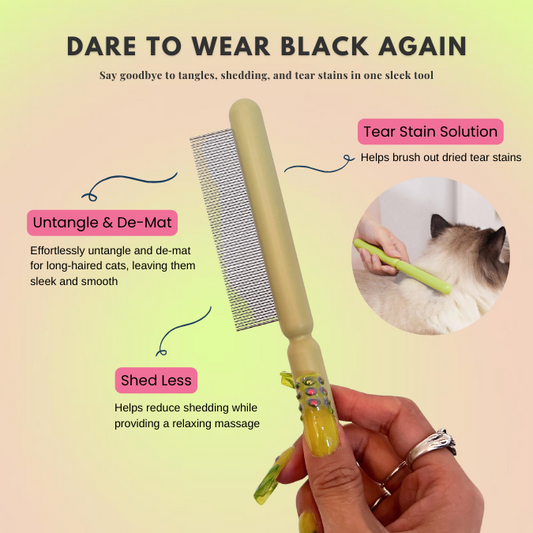 Pet Flea Comb Grooming Brush for Cats and Dogs - Lil Wild Pets