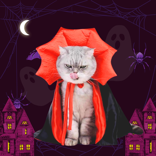 Halloween Vampire Devil Cap Pet Costume for Cats and Dogs