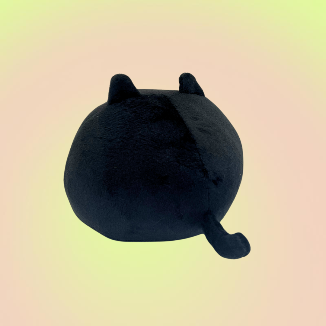 Black Cat Plush Toy Keychain - 4in