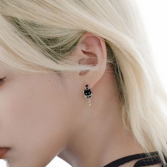 Black Cat Earrings - 1 Pair