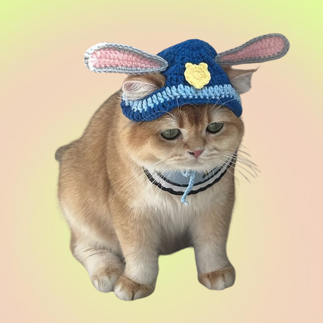 Halloween Handmade Bunny Ears Knit Hat for Cats and Dogs