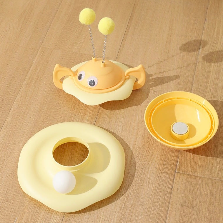 Buzzy Bee Wobble Self-Play Tracker Cat Interactive Toy