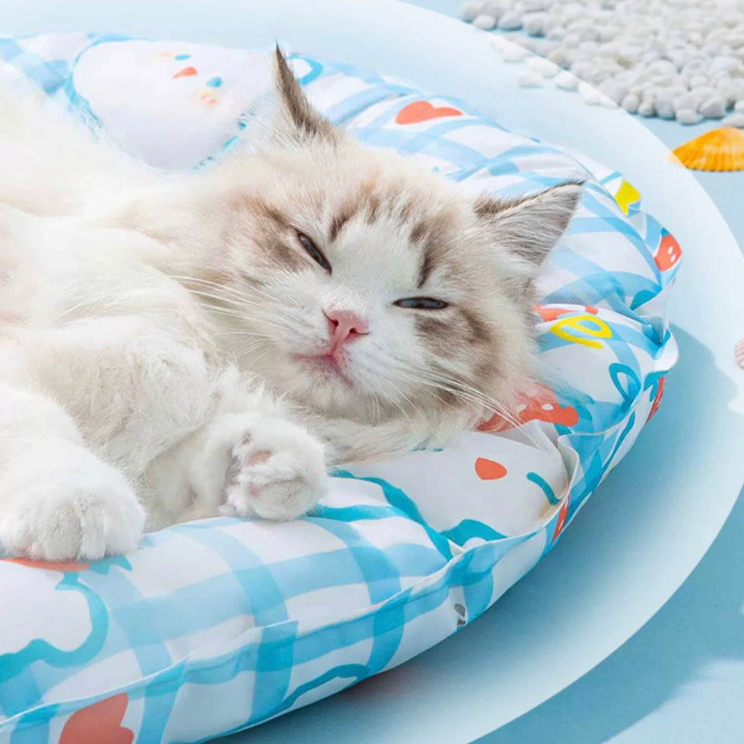 Pet Summer Cooling Mat Sleeping Pad for Cats and Dogs - Round - Lil Wild Pets