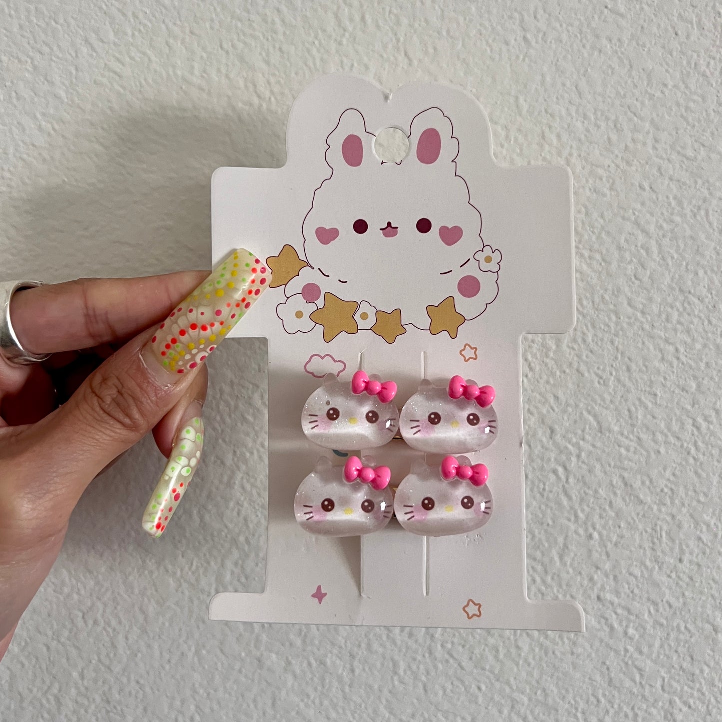 Sanrio Hello Kitty Plush Hair Clip Bang Clip 2pcs - Lil Wild Pets