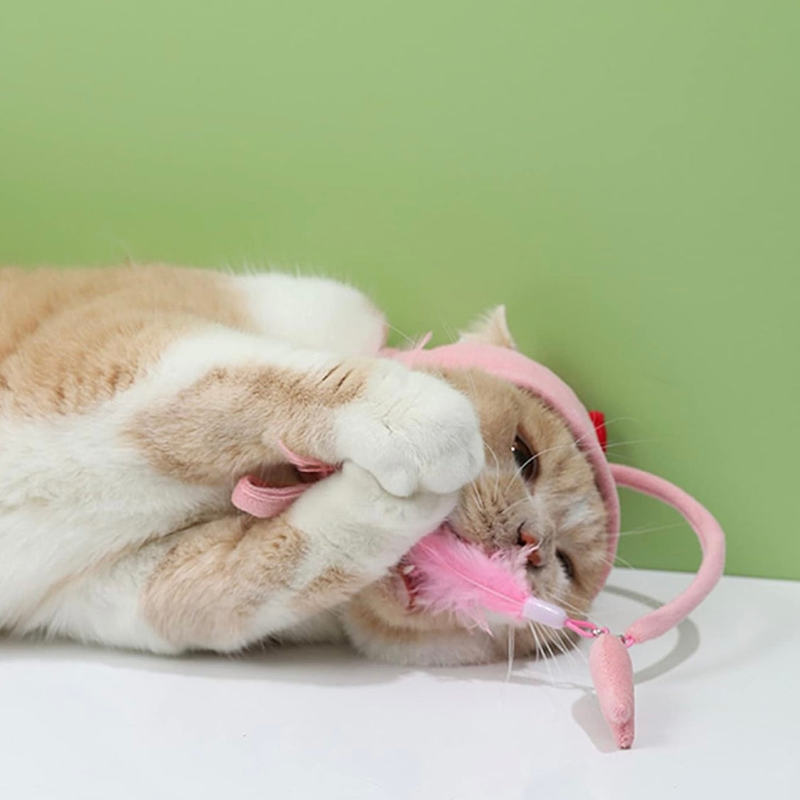 Anglerfish Self-Play Adjustable Cat Hat with Fishing Teaser Toy - Lil Wild Pets