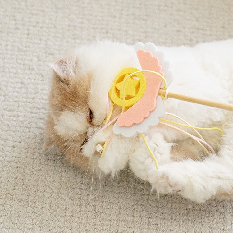 Cardcaptor Sakura Teaser Wand Toy with Strings for Cats - Lil Wild Pets