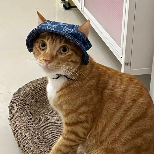 Pet Adjustable Outdoor Sun Hat with Ear Holes for Cats and Dogs - Lil Wild Pets