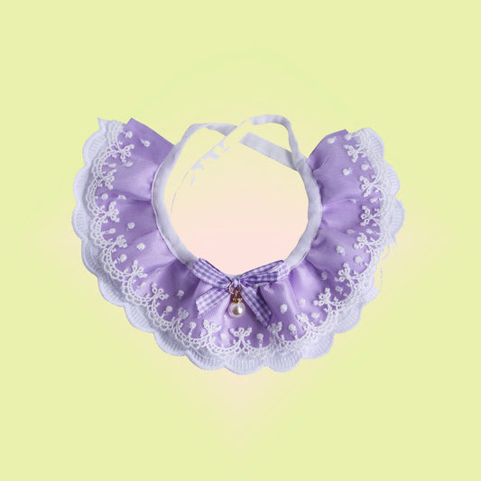 Purple Lace Ruffled Collar Accessory for Cats & Dogs - Lil Wild Pets