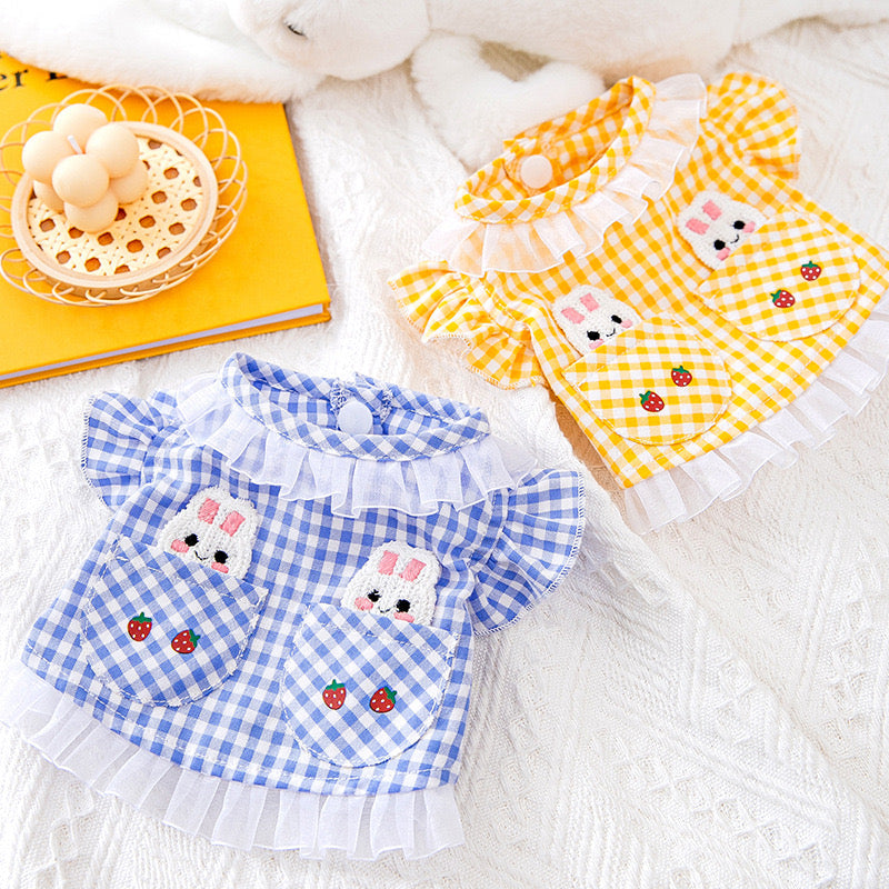 Checkered Princess Dress for Cats and Dogs - Lil Wild Pets