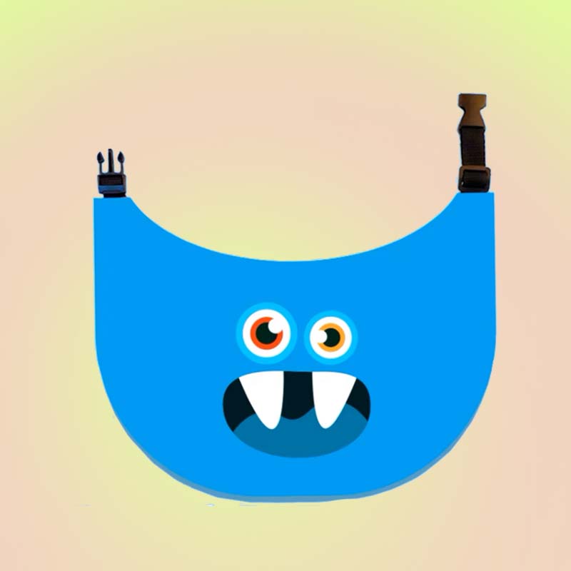 Blue Monster Double-Sided Drool Bib Accessory for Big Dogs - Lil Wild Pets