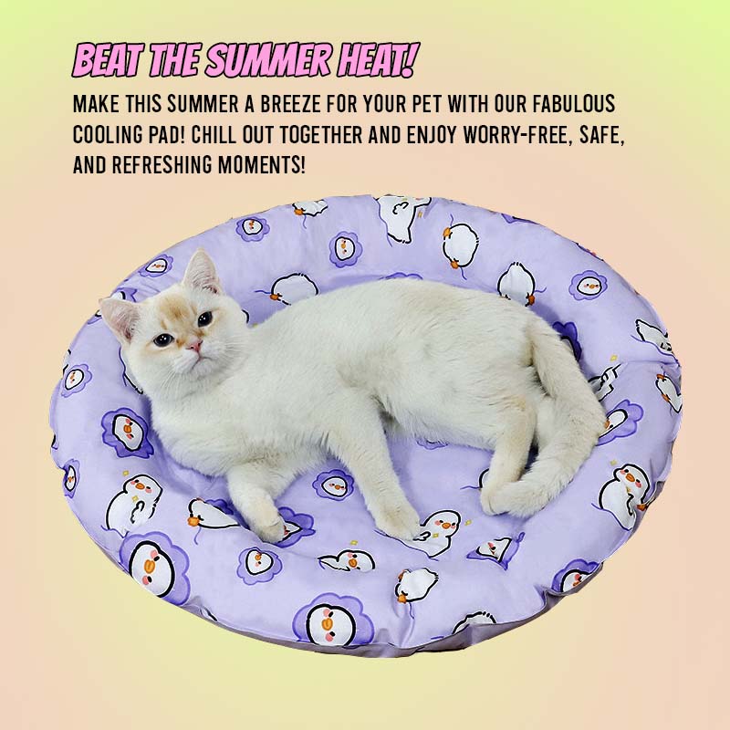 Summer Pet Round Cooling Pad for Cats and Dogs - Lil Wild Pets
