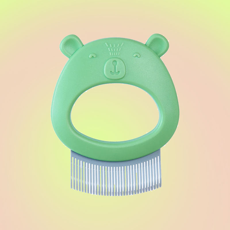 Green Bear Grooming Hair Brush for Shorthair Cats - Lil Wild Pets