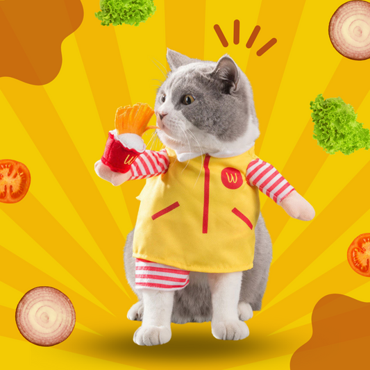 Halloween Fast Food Clown Cosplay Pet Costume for Cats and Dogs - Lil Wild Pets