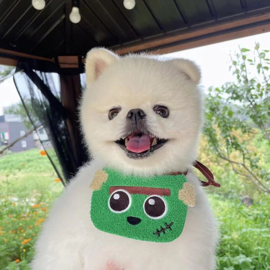 Halloween Green Monster Pet Adjustable Bib for Cats and Dogs - Lil Wild Pets