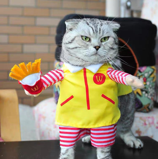 McDonald Fries Pet Halloween Cosplay Costume for Cats and Dogs - Lil Wild Pets