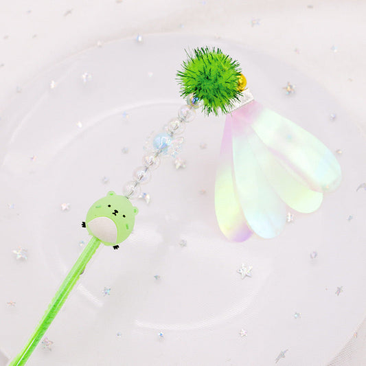 Cute Mole Wand Cat Teaser Toy with Bells and Wings - Lil Wild Pets