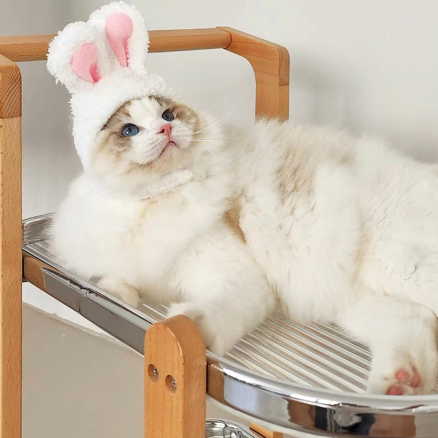 Bunny Fuzzy Adjustable Plush Pet Hat for Cats and Dogs - Lil Wild Pets
