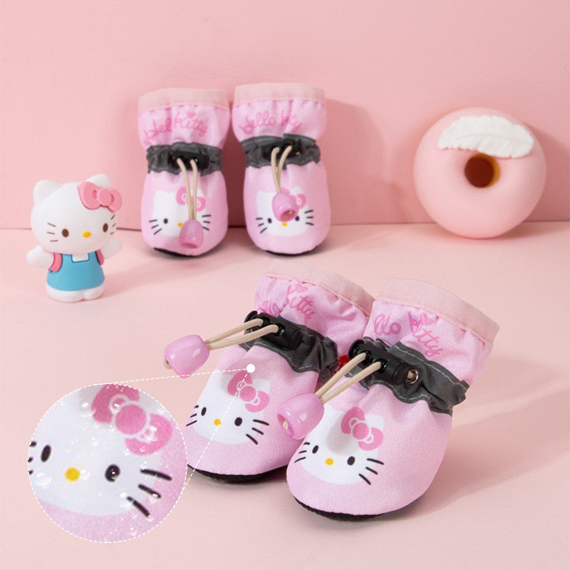 Cartoon Print Anti-Slip Water Resistant Dog Shoes - Lil Wild Pets