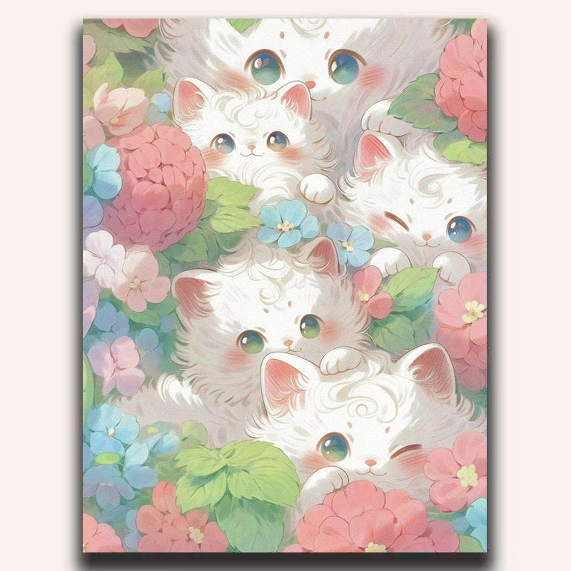 Paint by Number Art DIY Cat Painting Kit