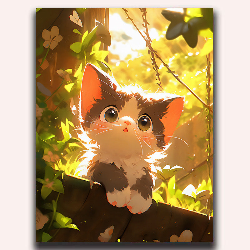 Paint by Number Art DIY Cat Painting Kit