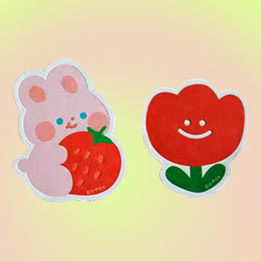 Animal Fridge Magnet - Kitty & Panda & Bunny (Set of 2) - Lil Wild Pets