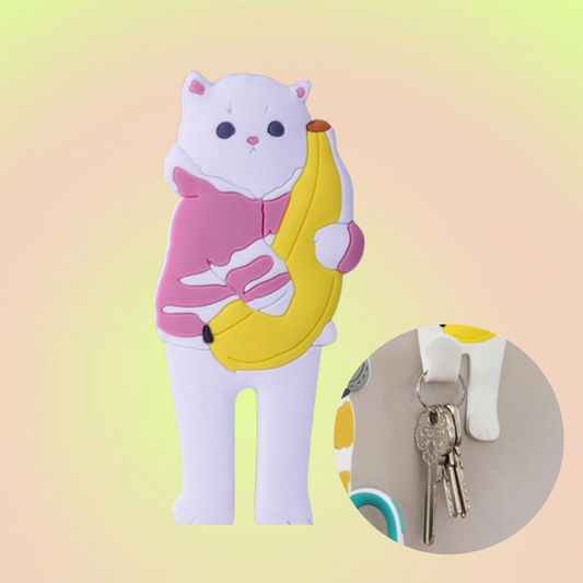 Banana Cat Fridge Magnet with Flexible Leg Hooks - Lil Wild Pets