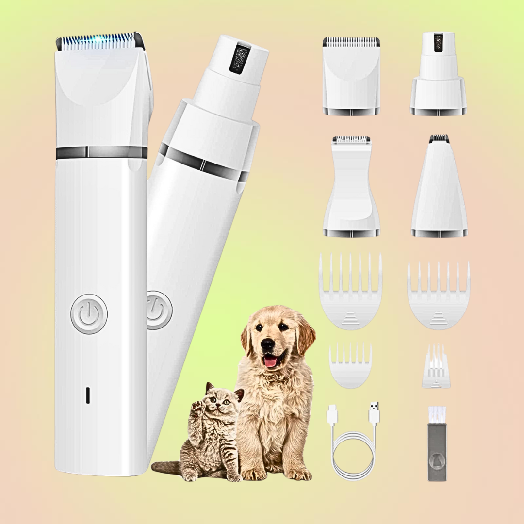 Cat & Dog LED Low Noise Rechargeable All-in-1 Hair Trimmer Kit