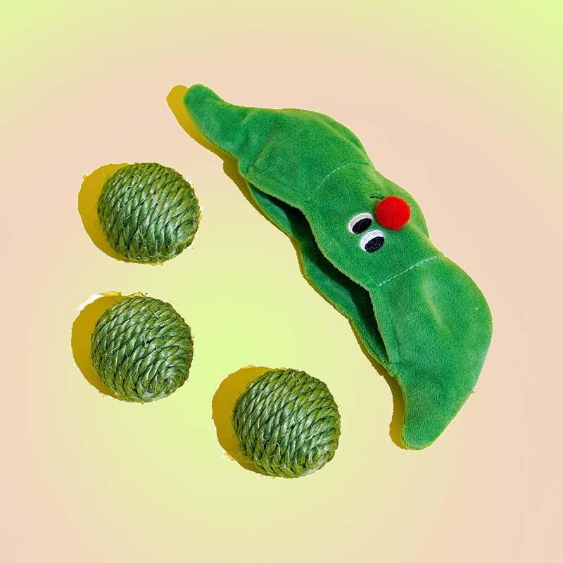 Three Beans in a Pea Pod Interactive Cat Chaser Toys with Sound - Lil Wild Pets