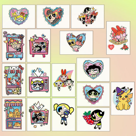 Mixed Tattoo Stickers Pack - 17pcs - Lil Wild Pets