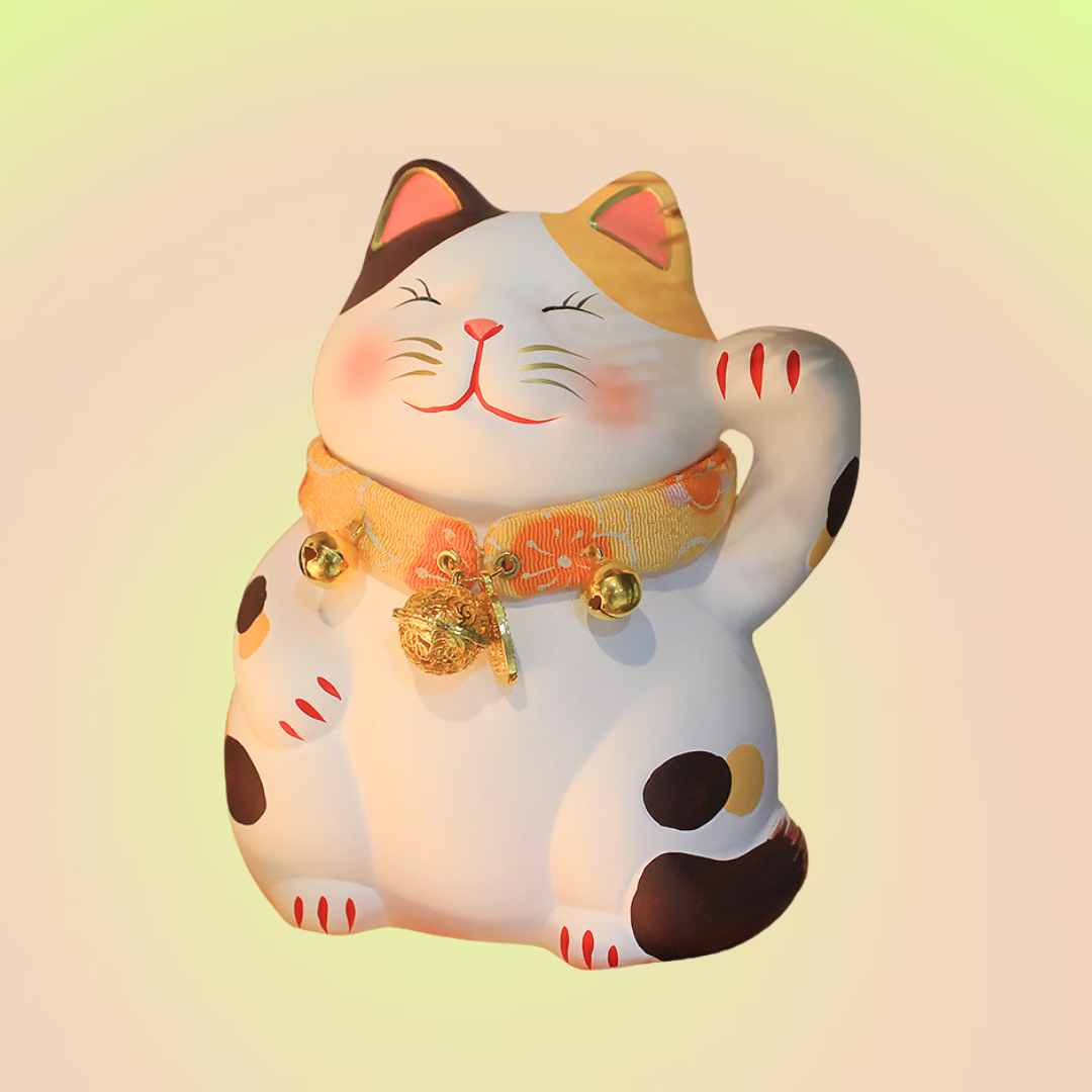 Ceramic Maneki Neko Lucky Cat - 5.5in Ceramic Maneki Neko Lucky Cat - 5.5in