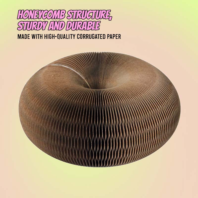 Cat Self-Play Foldable Donut Scratcher Tunnel Chaser Ball Toy - Lil Wild Pets