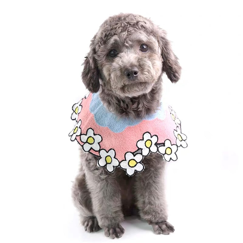 Pink Flower Adjustable Accessory Collar for Cats and Dogs - Lil Wild Pets