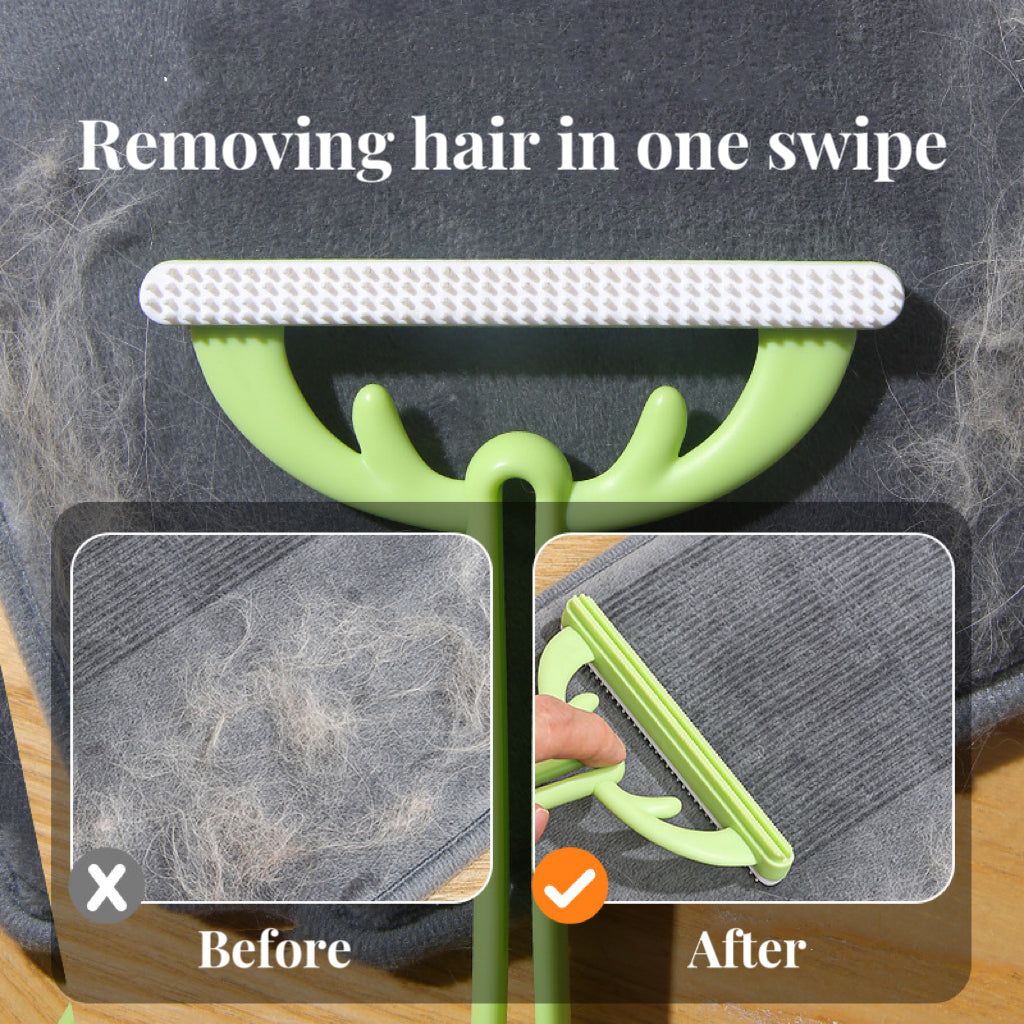 Green Double Sided Pet Hair Remover Scraper Tool - Lil Wild Pets
