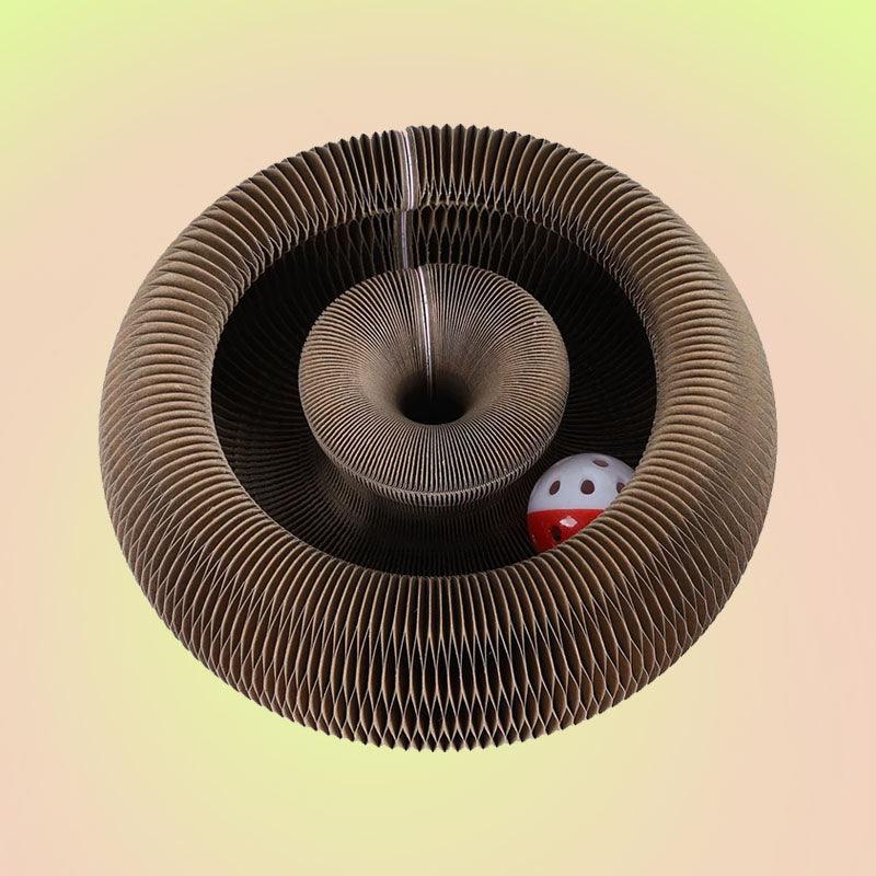 Cat Self-Play Foldable Donut Scratcher Tunnel Chaser Ball Toy - Lil Wild Pets