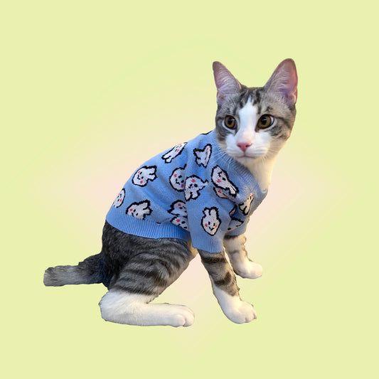 Blue Bunny Sweater for Dogs and Cats - Lil Wild Pets
