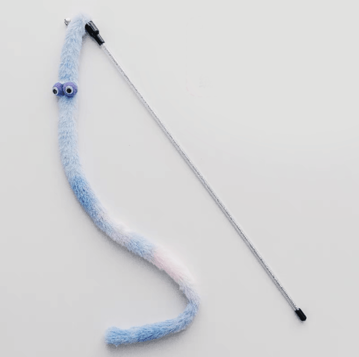 Plush Fuzzy Caterpillar Teaser Wand Toy for Cats - Lil Wild Pets