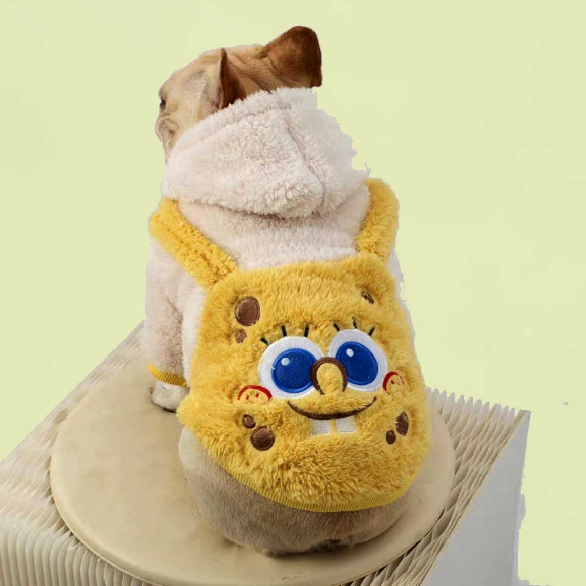 Spongebob Fluffy Fleece Teddy Hoodie for Cats and Dogs - Lil Wild Pets