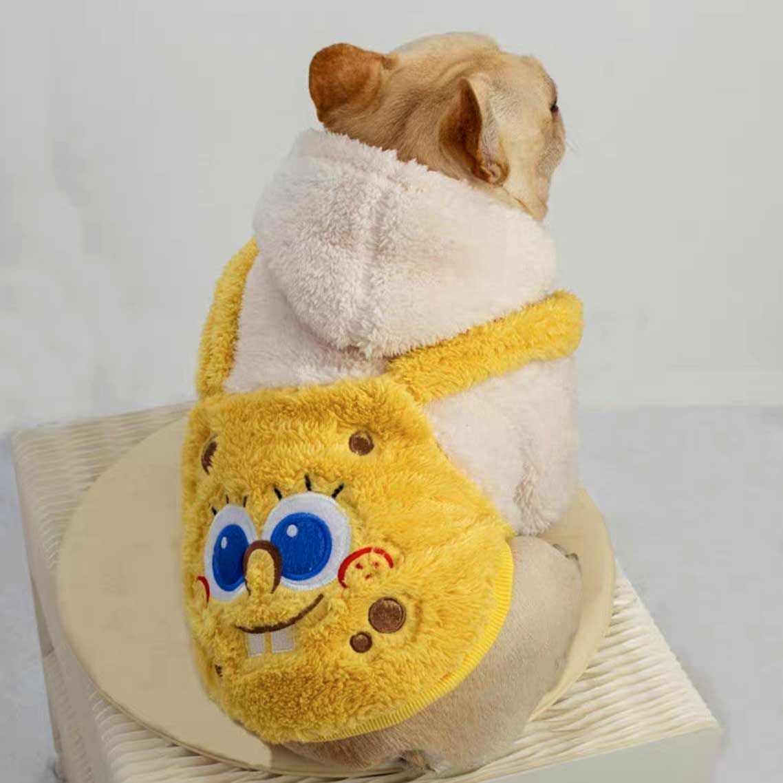 Spongebob Fluffy Fleece Teddy Hoodie for Cats and Dogs - Lil Wild Pets