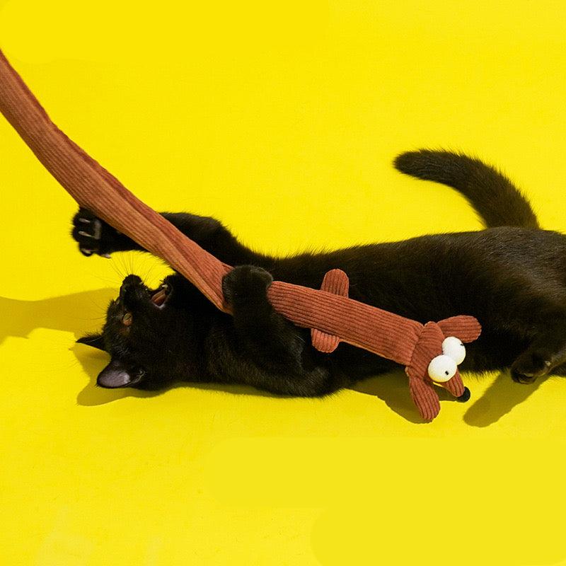 Funky Character Extra Long Crinkle Teaser Wand Toy for Cats - Lil Wild Pets
