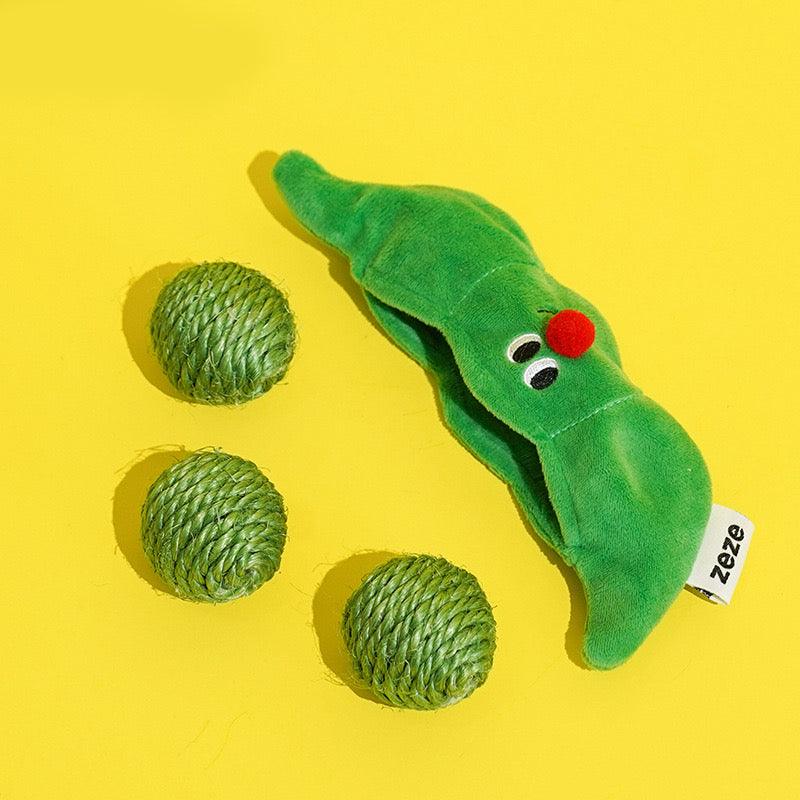 Three Beans in a Pea Pod Interactive Cat Chaser Toys with Sound - Lil Wild Pets