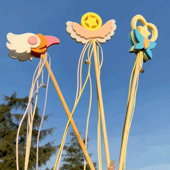 Anime Cardcaptor Sakura Teaser Wand Toy with Strings for Cats - Lil Wild Pets