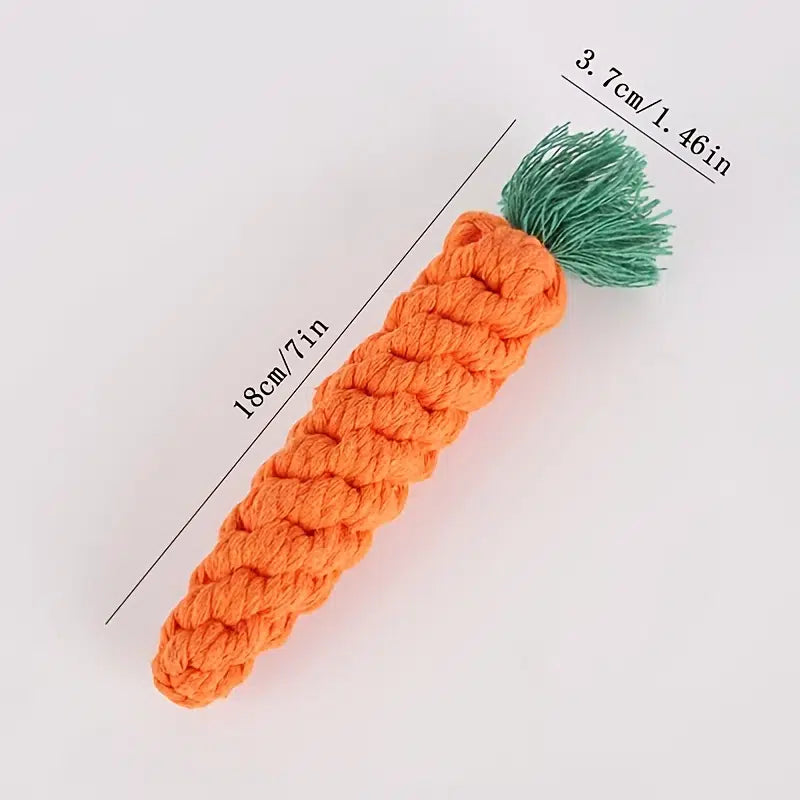 Chew Rope Dog Toy - Carrot - Lil Wild Pets