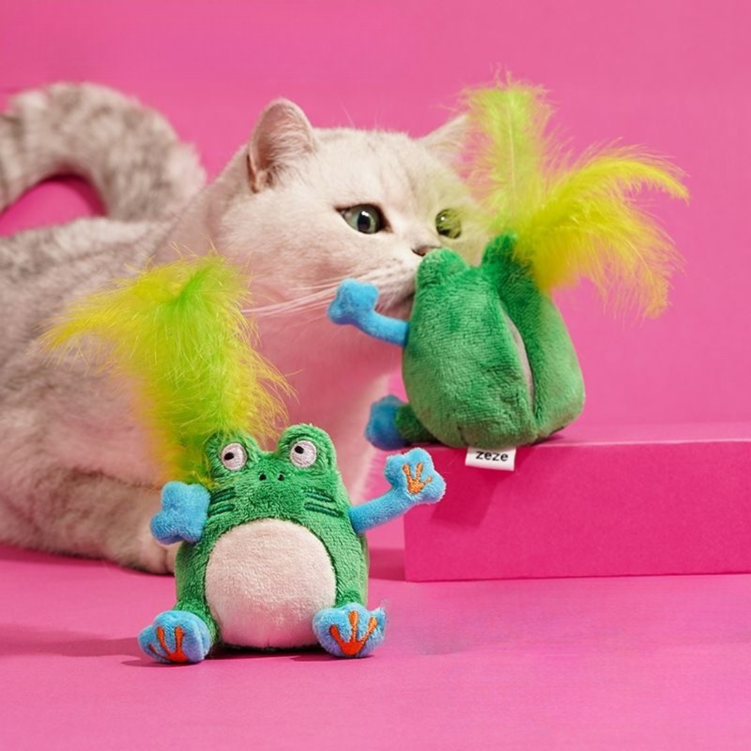 Green Frog Catnip Toy - Lil Wild Pets