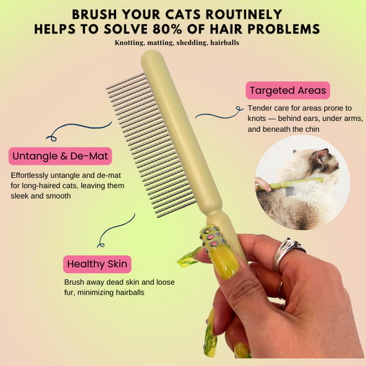 Pet Grooming Comb for Long-haired Cats and Dogs Remove Tangles and Knots - Lil Wild Pets