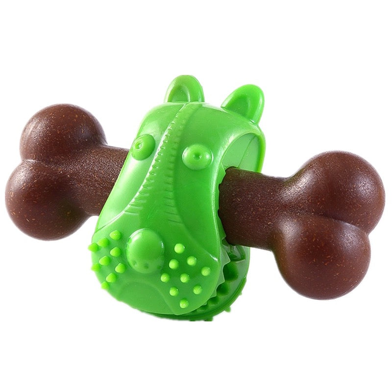 Teeth-Cleaning Squeaky Interactive Dog Chew Toy