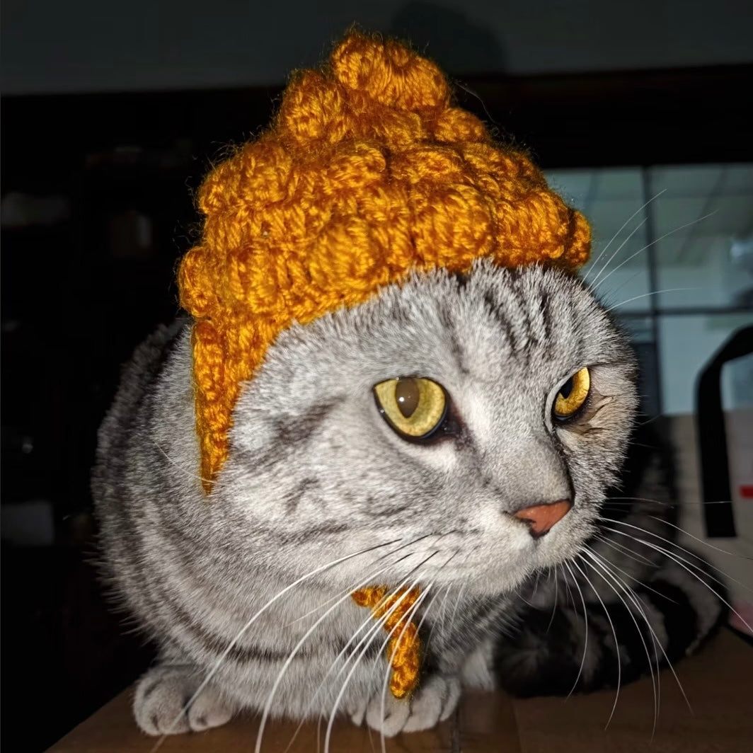 Halloween Handmade Knit Budda Hat for Cats and Dogs