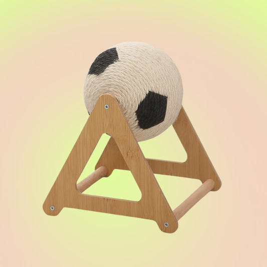 Cat Scratching Soccer Exercise Ball with Stable Stand